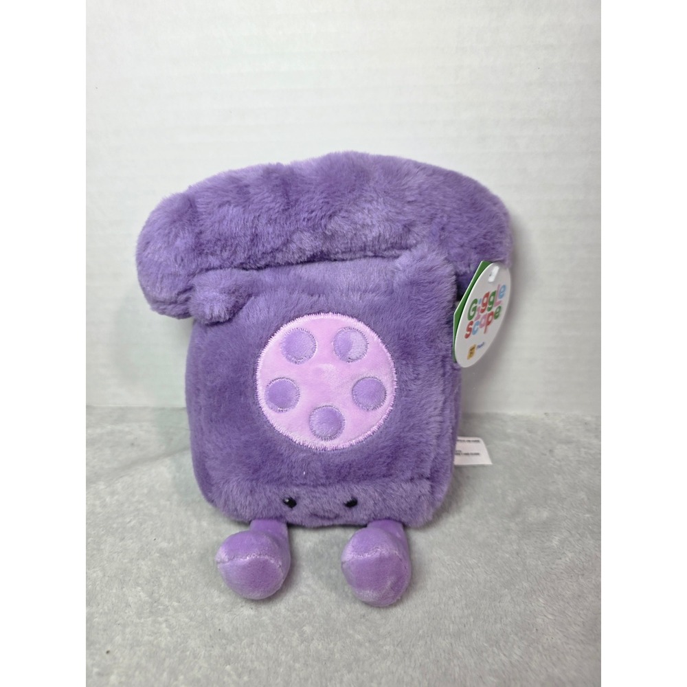 Giggle Scape Purple Rotary Phone Plush Stuffed Toy Ages 1+ Retro Style